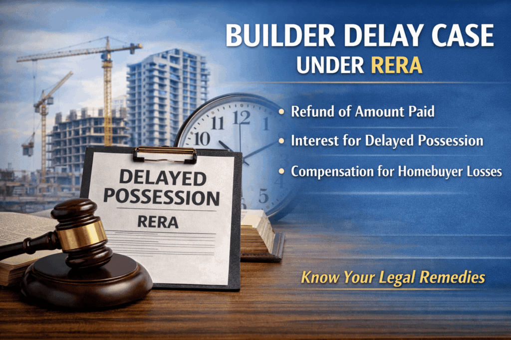 Builder Delay Case under RERA – 3 Legal Remedies for Homebuyers